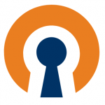 the OpenVPN logo - an orange ring interrupted by a dark blue keyway