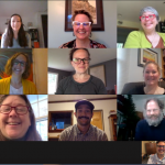 K College Librarians with a 3x3 camera view on a Microsoft Teams meeting.