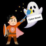 an adorably illustrated Kalamazoo College knight swatting away a cyber threat with a fly swatter.