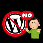 illustrated character saying "no" to WordPress editing.